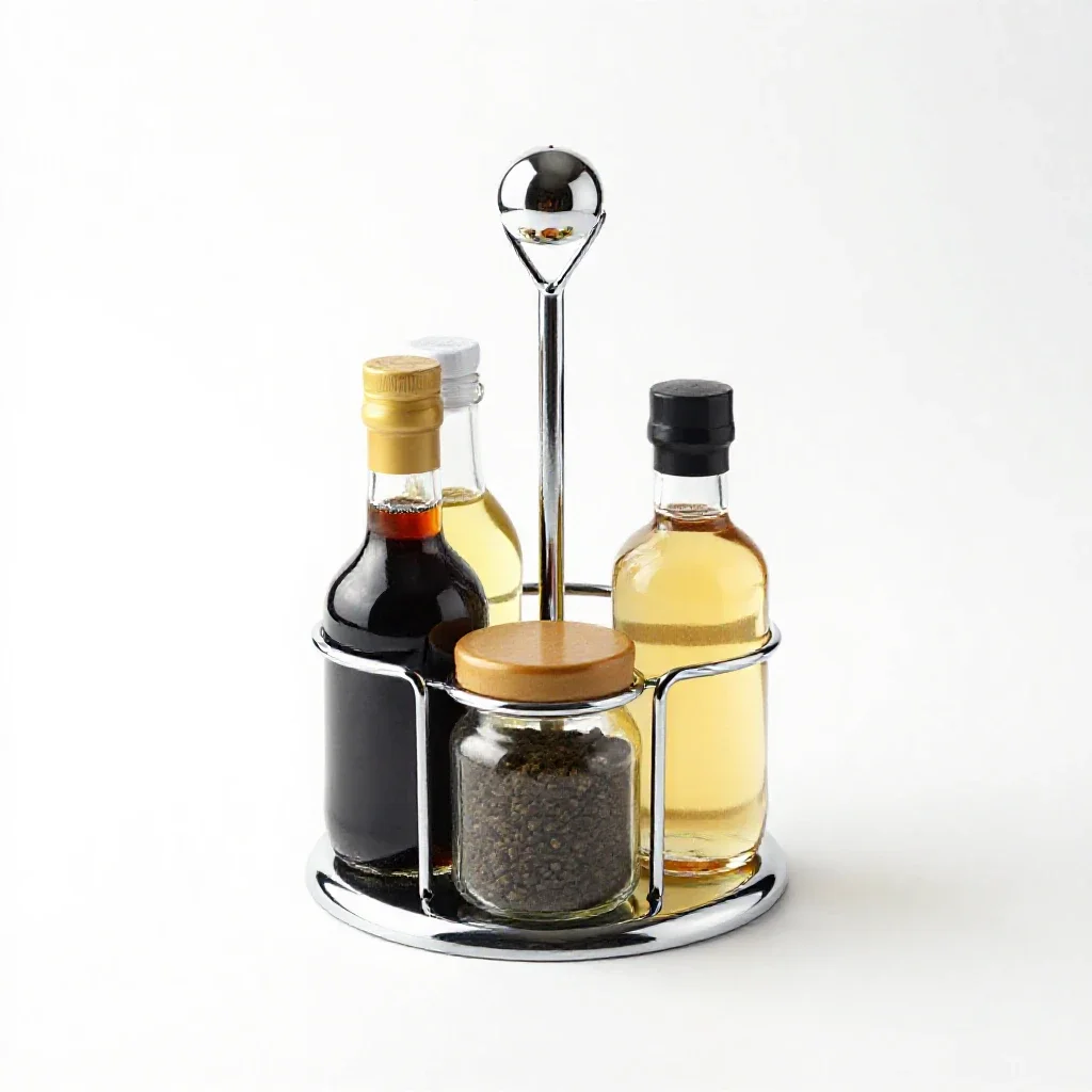Cruet-stand isolated on a white background