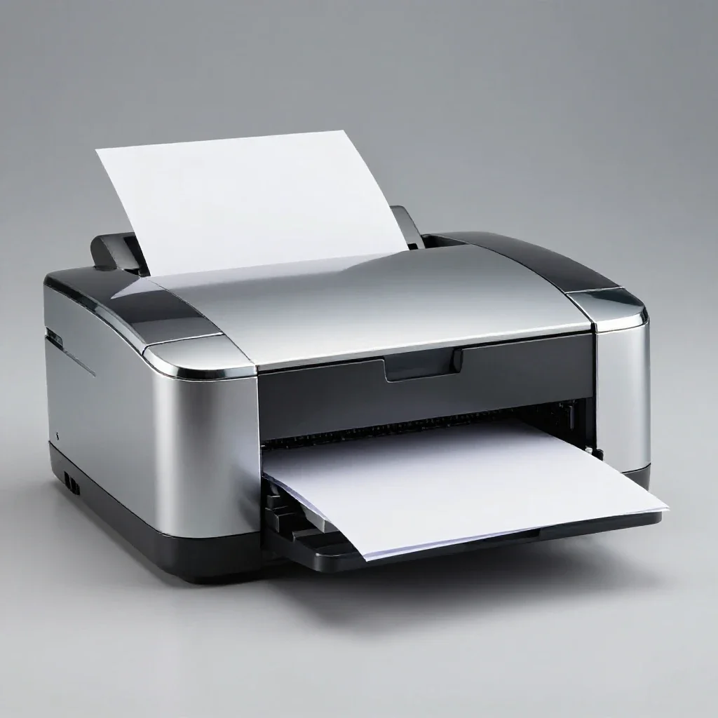 Addressing machine isolated on a white background