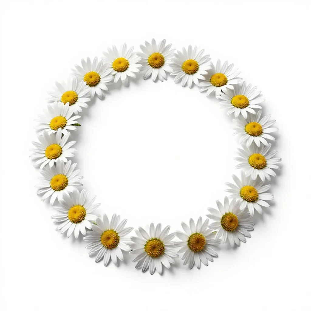 Daisy chain isolated on a white background