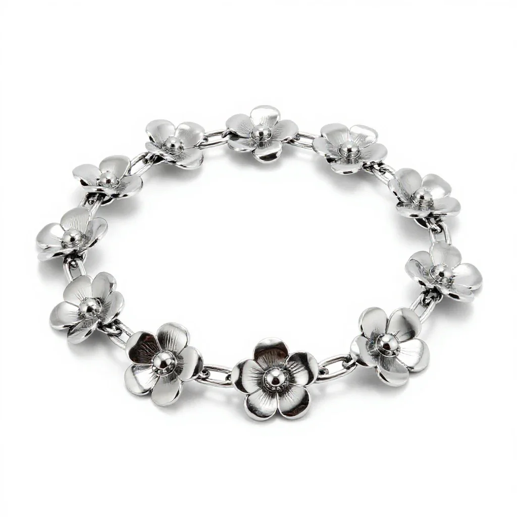 Flower chain isolated on a white background