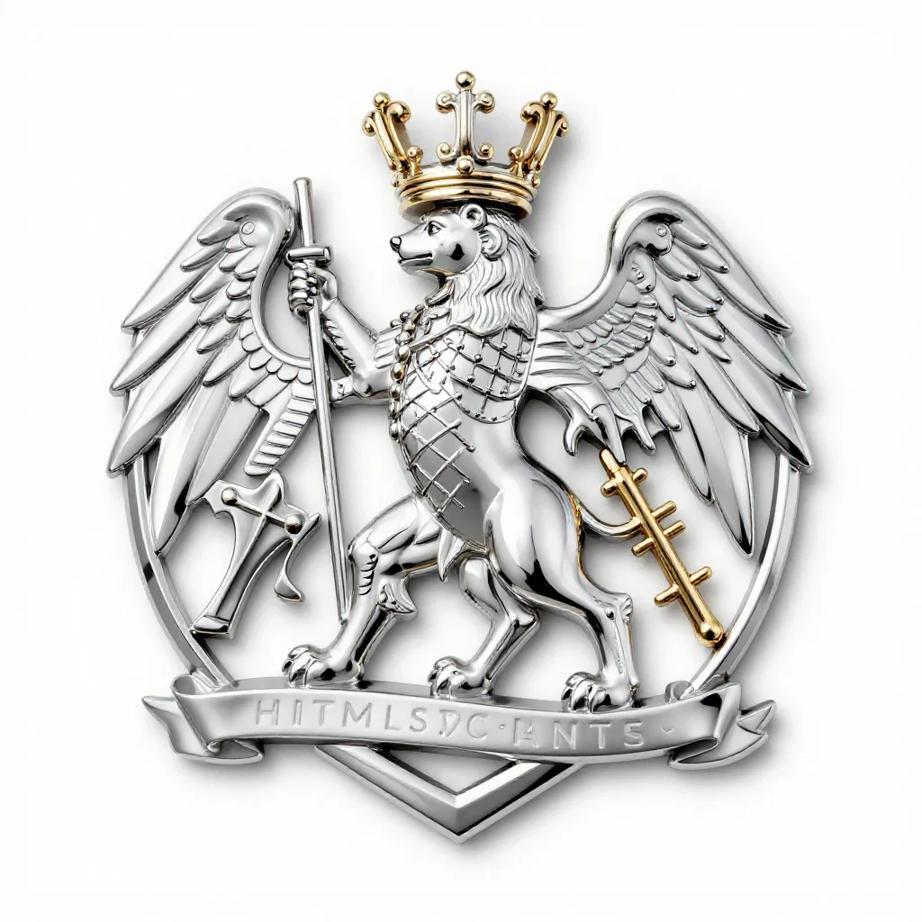Heraldry isolated on a white background