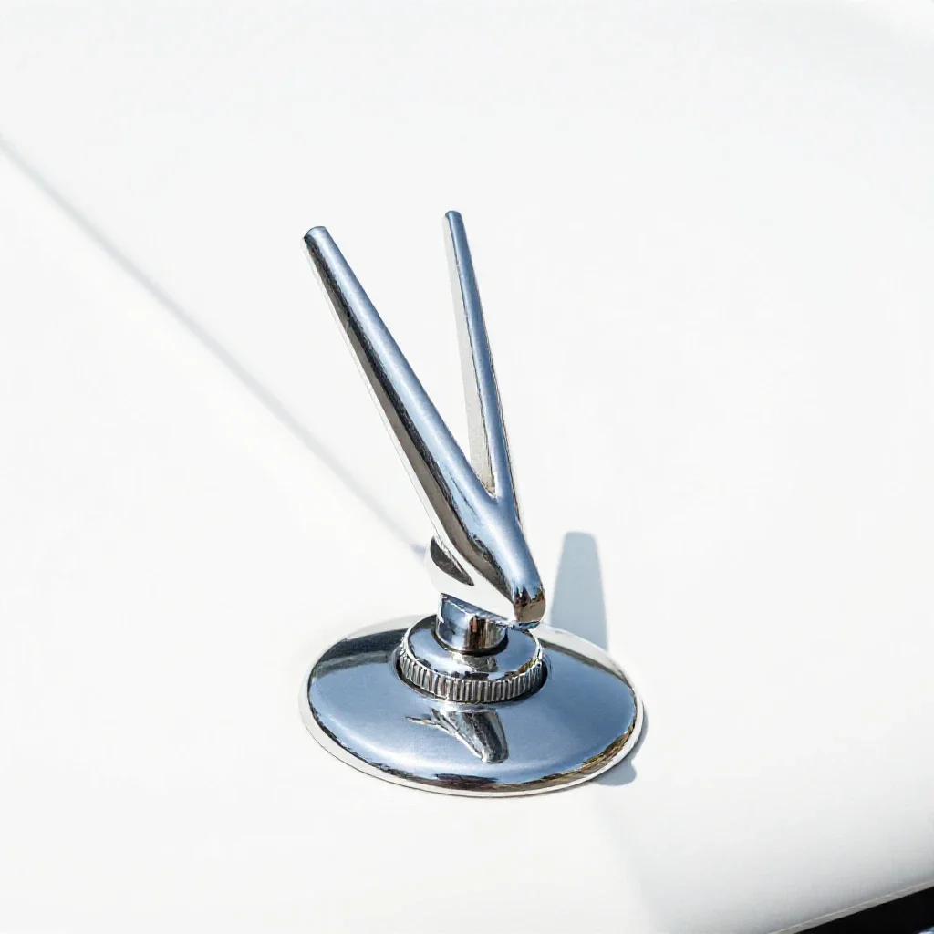 Hood ornament isolated on a white background