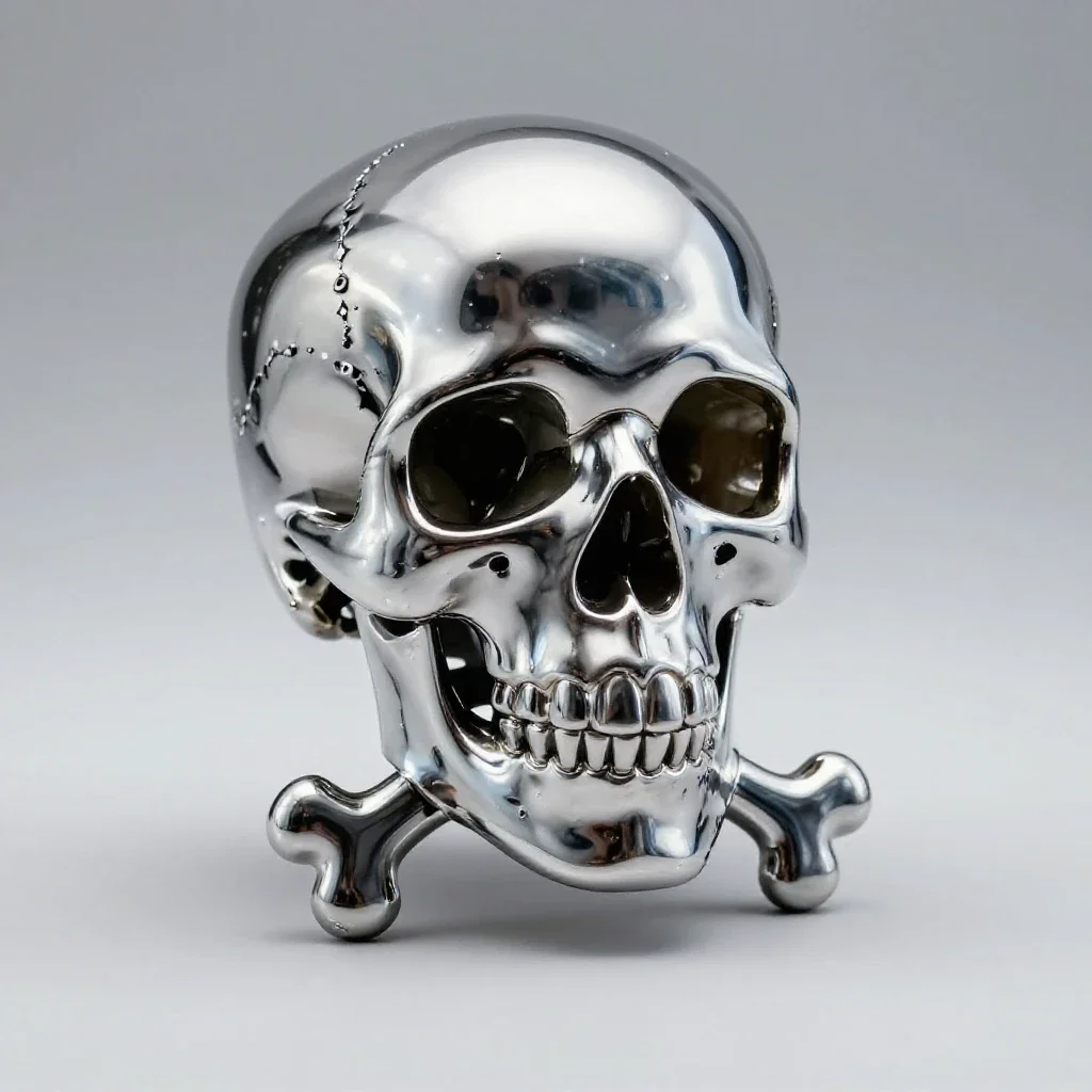 Skull and crossbones isolated on a white background