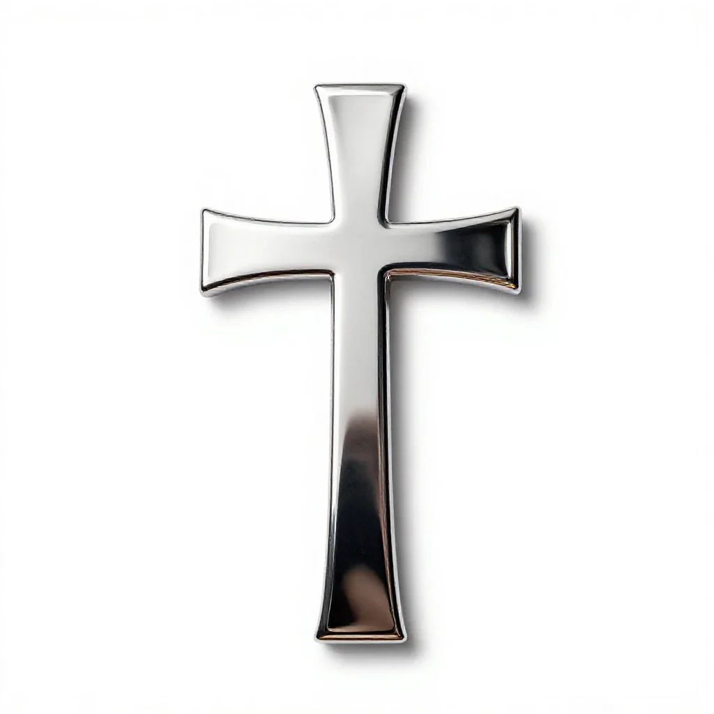 Tau cross isolated on a white background