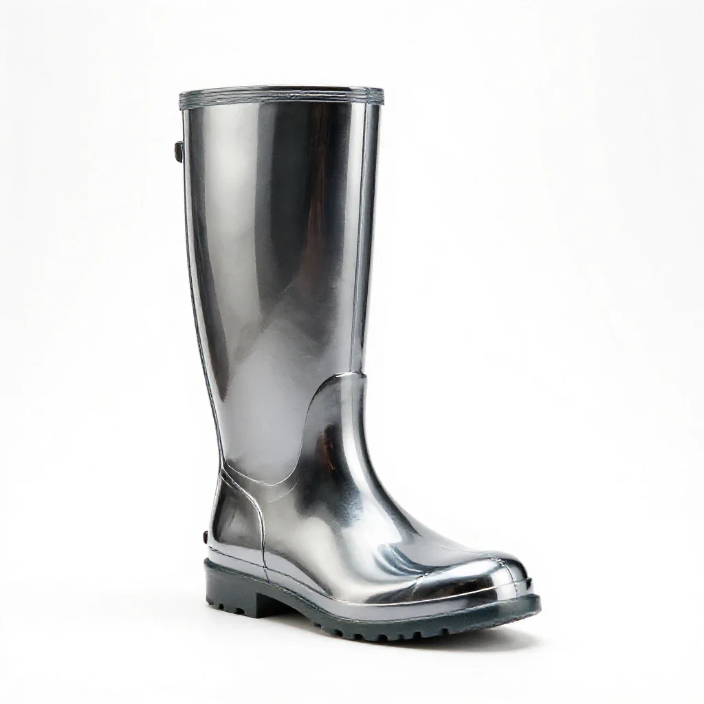 Rubber boot isolated on a white background