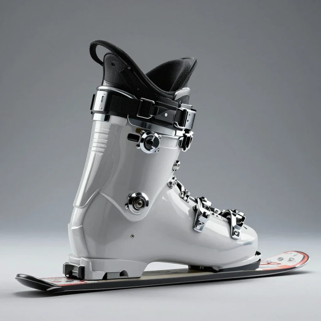 Ski boot isolated on a white background