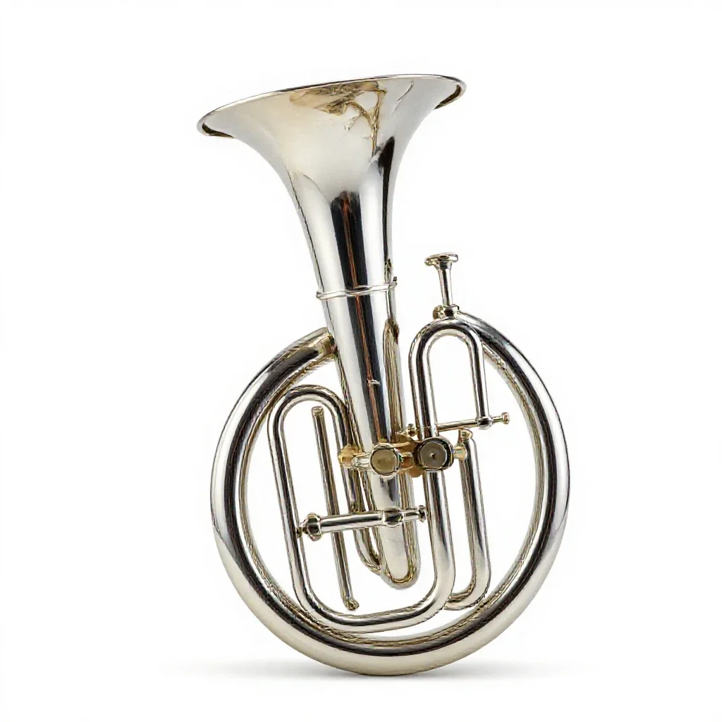 Bass horn isolated on a white background