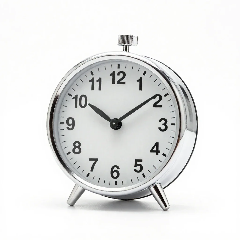 Caesium clock isolated on a white background