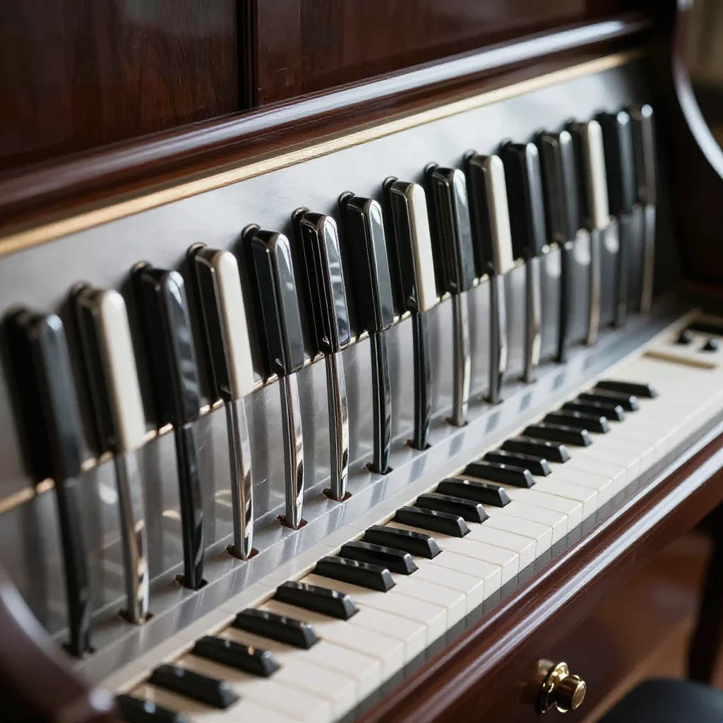 Clavichord isolated on a white background
