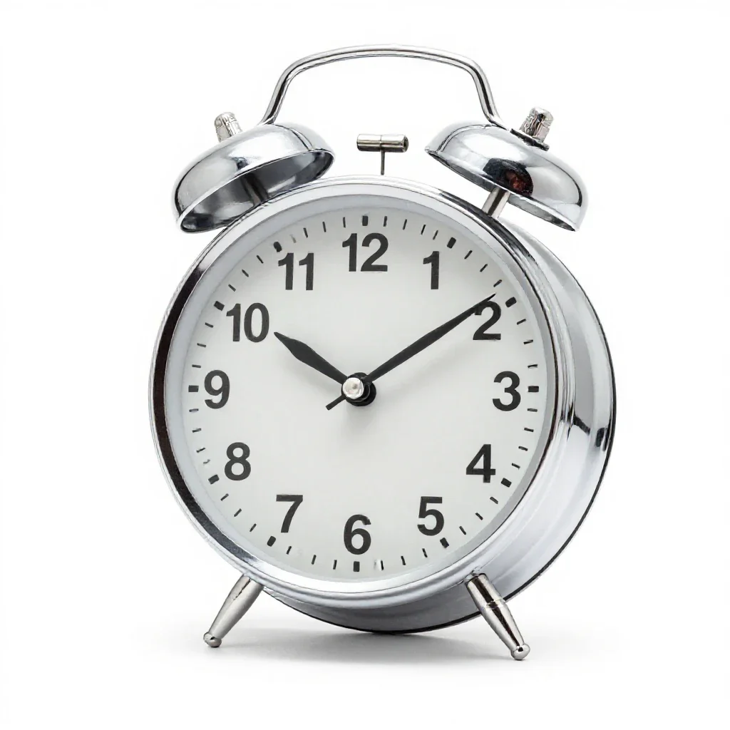 Clock isolated on a white background