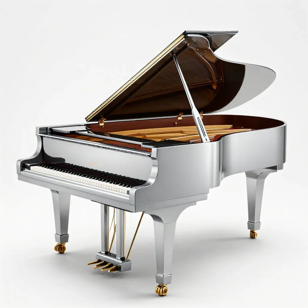 Concert grand isolated on a white background