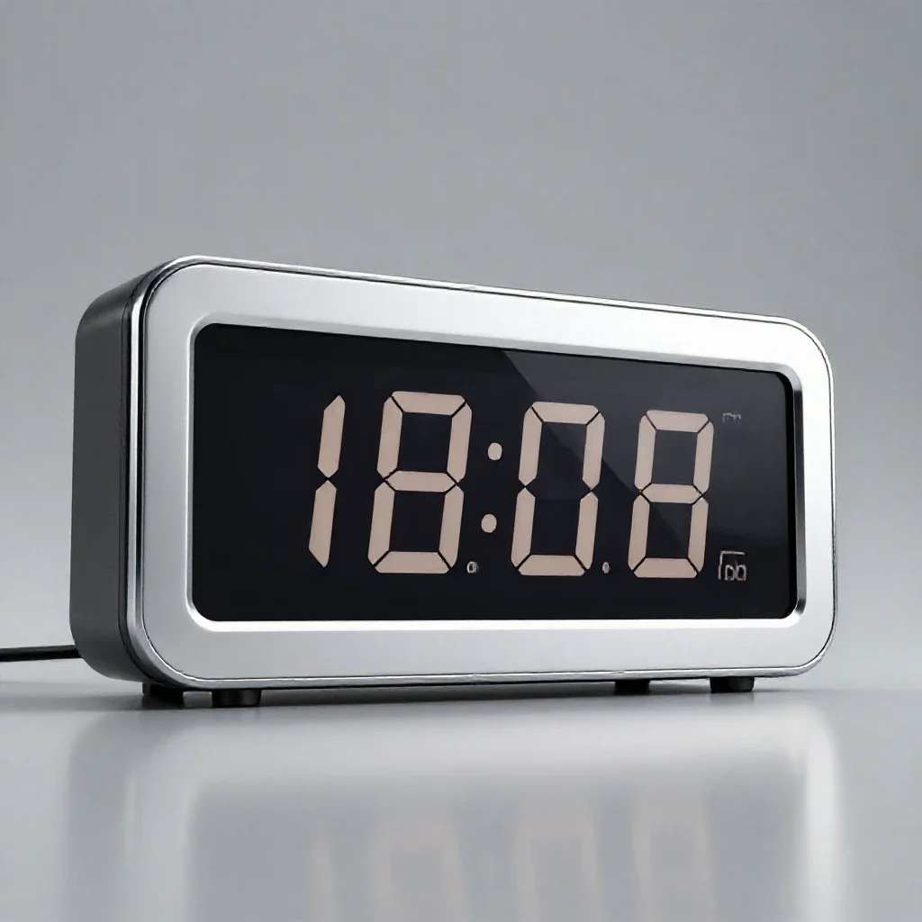 Digital clock isolated on a white background