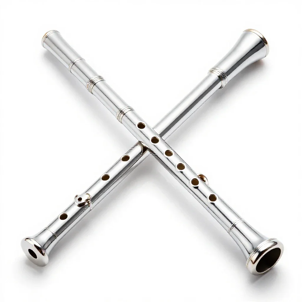 Fipple flute isolated on a white background