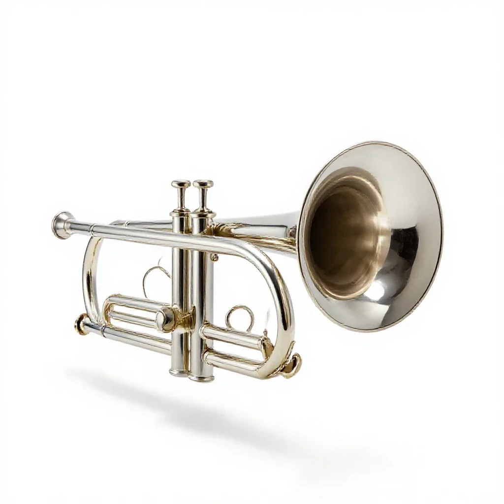 Flugelhorn isolated on a white background