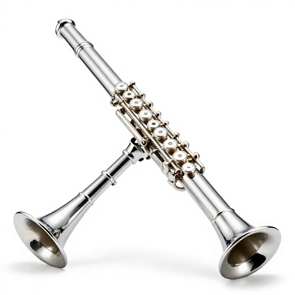 Free-reed instrument isolated on a white background