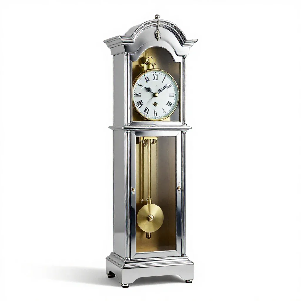 Grandfather clock isolated on a white background