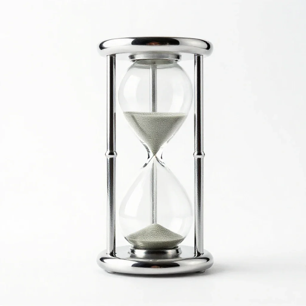 Hourglass isolated on a white background