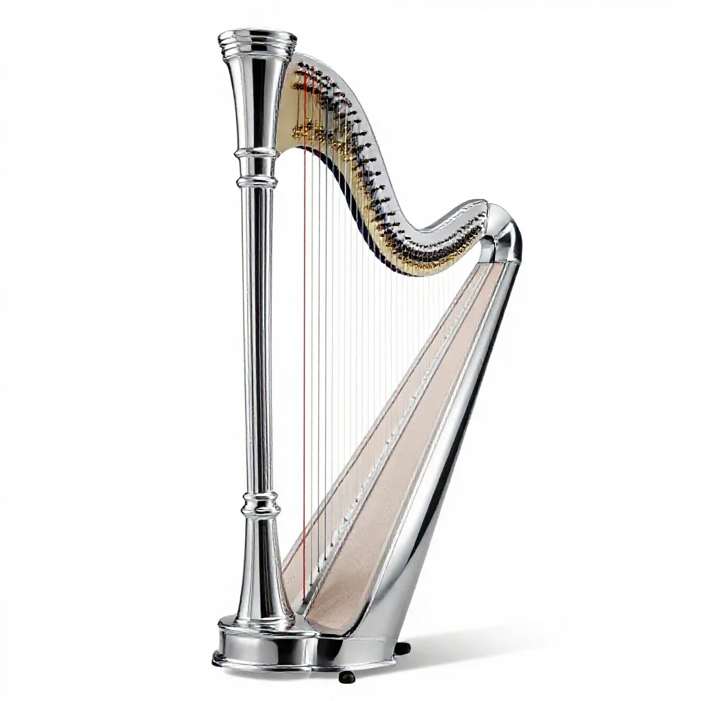 Lyre isolated on a white background
