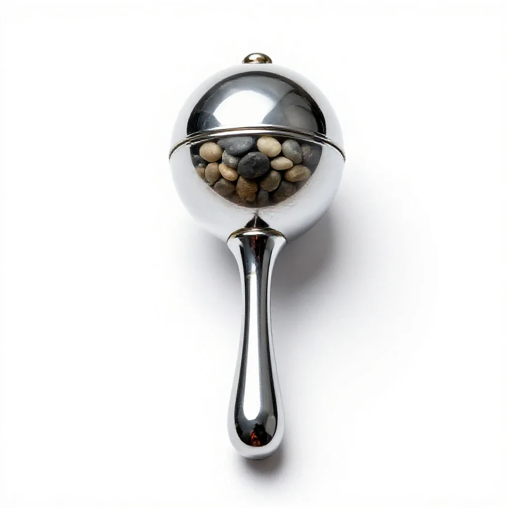 Maraca isolated on a white background