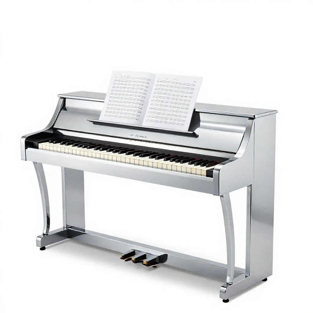 Mechanical piano isolated on a white background