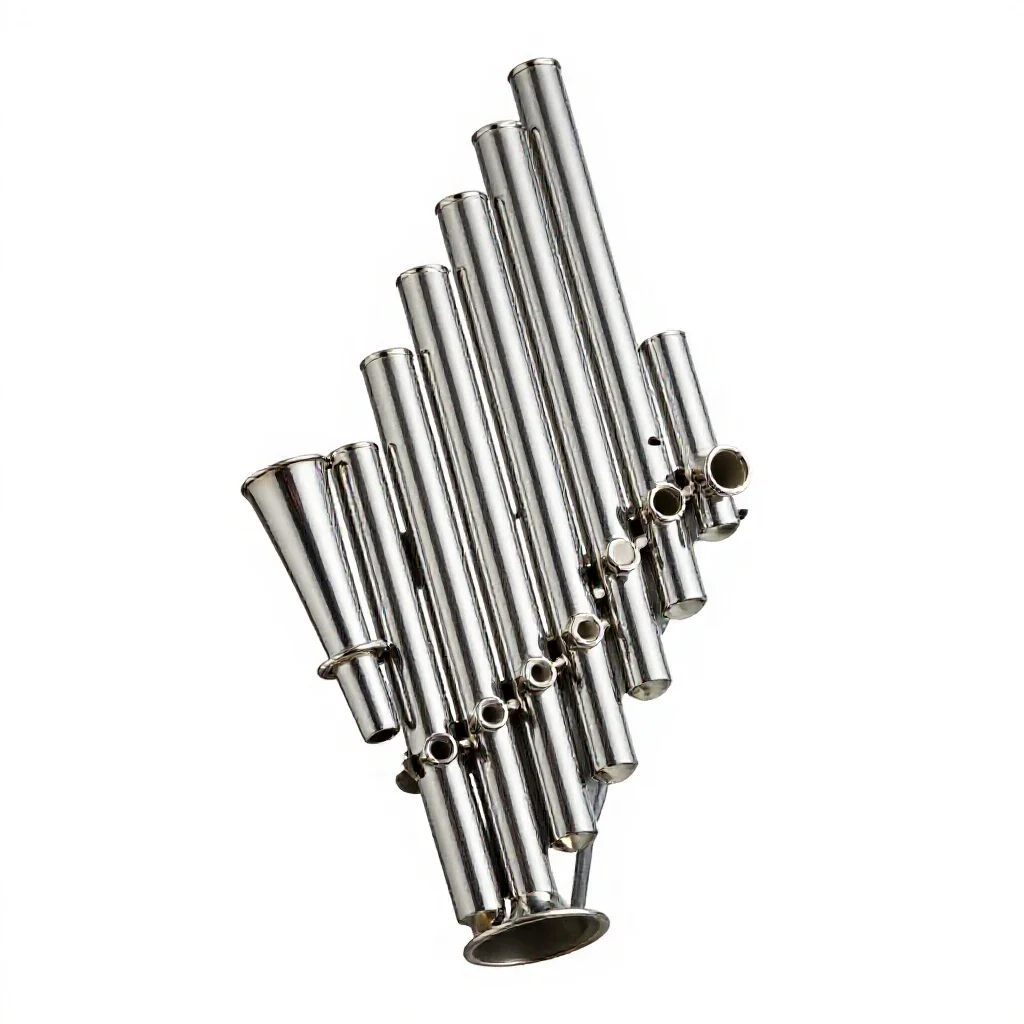 Panpipe isolated on a white background