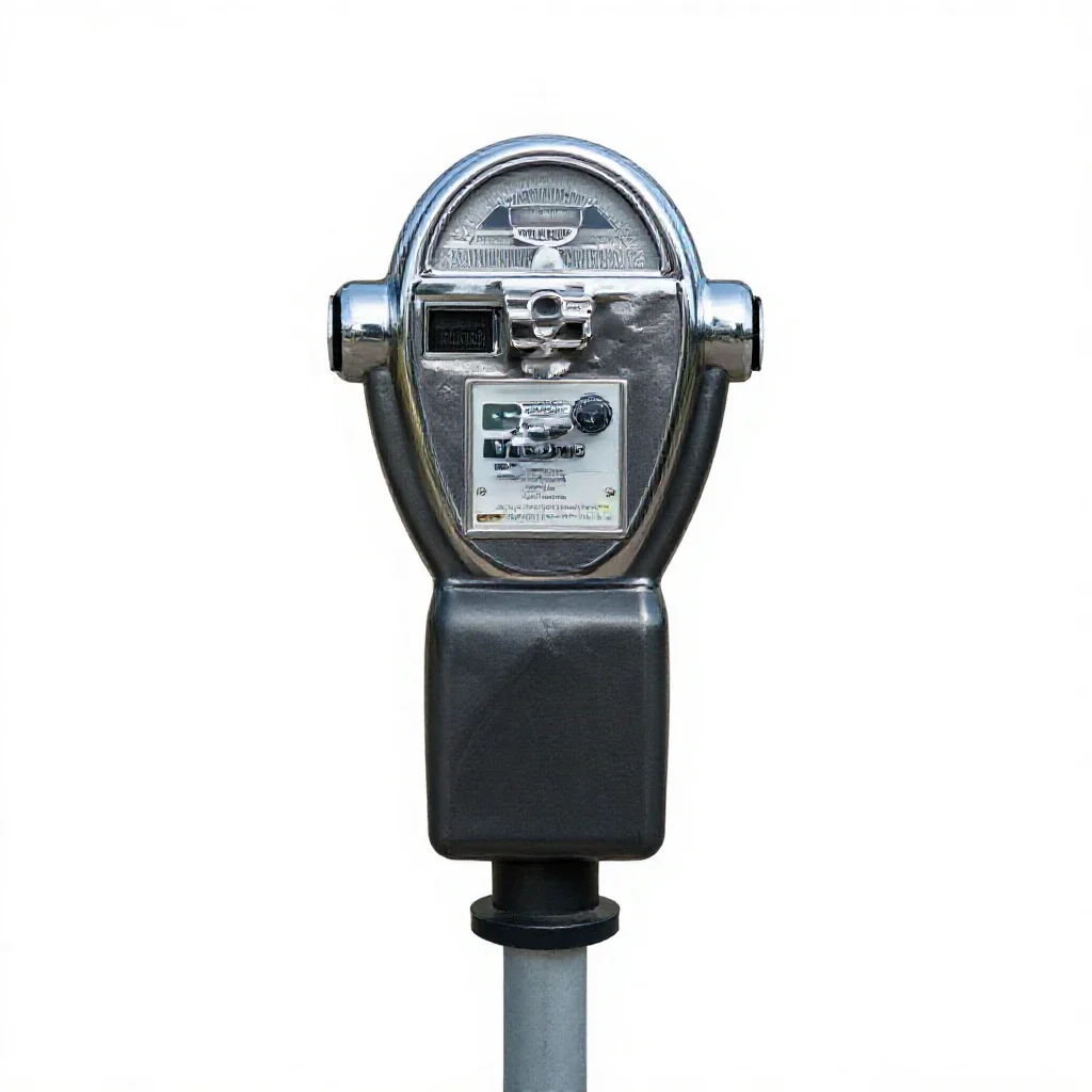 Parking meter isolated on a white background