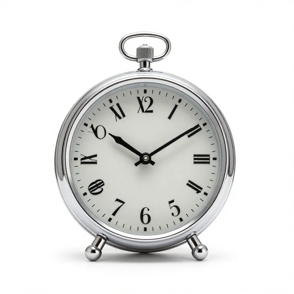 Pendulum clock isolated on a white background