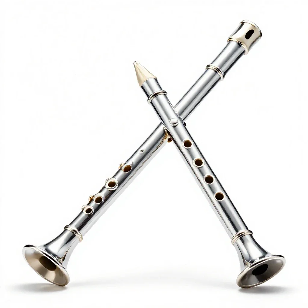 Pennywhistle isolated on a white background