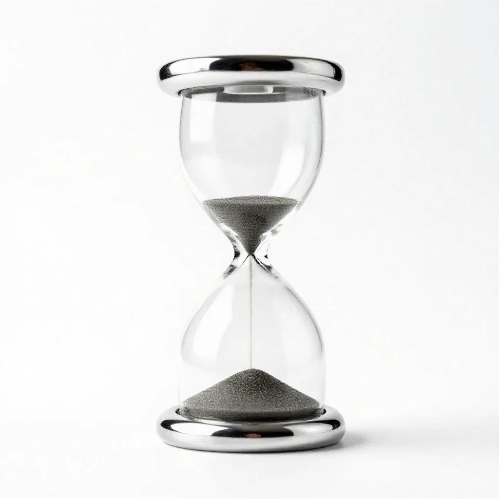 Sandglass isolated on a white background