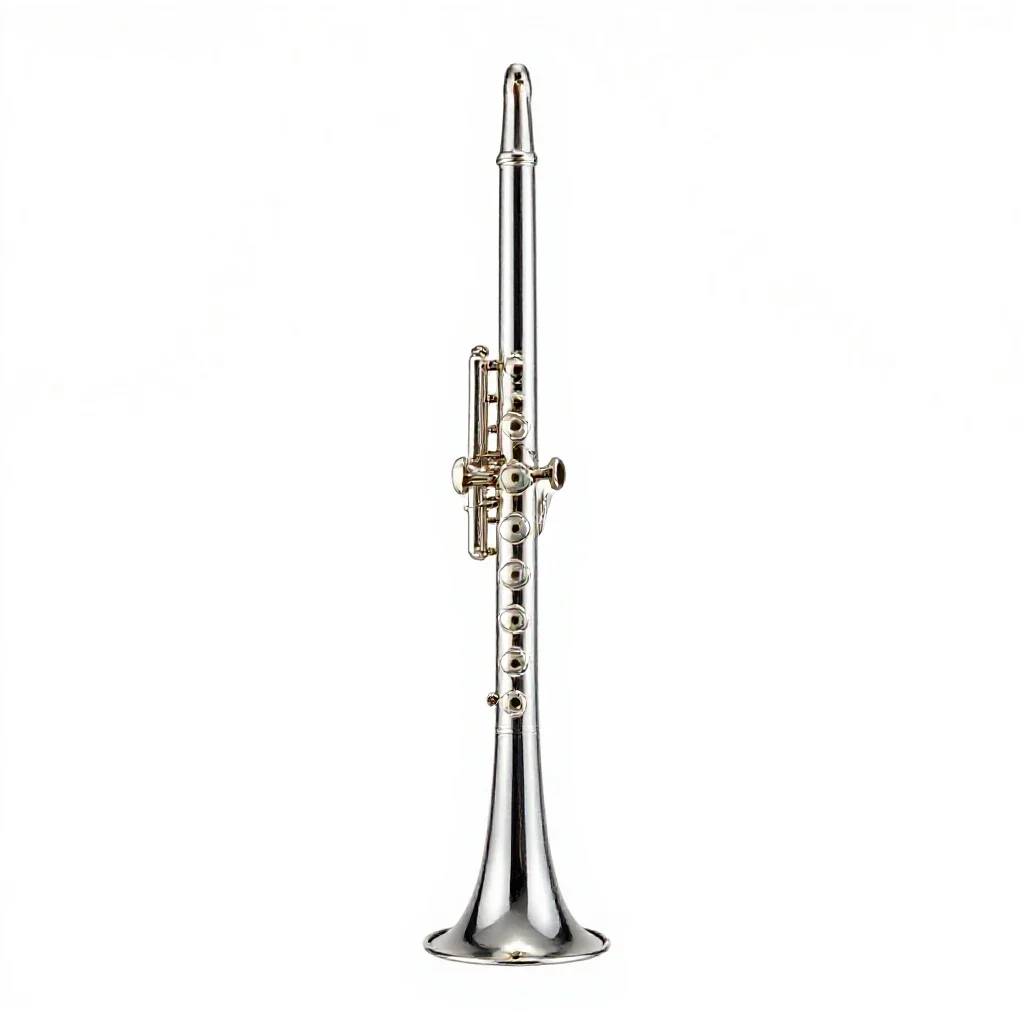 Single-reed instrument isolated on a white background