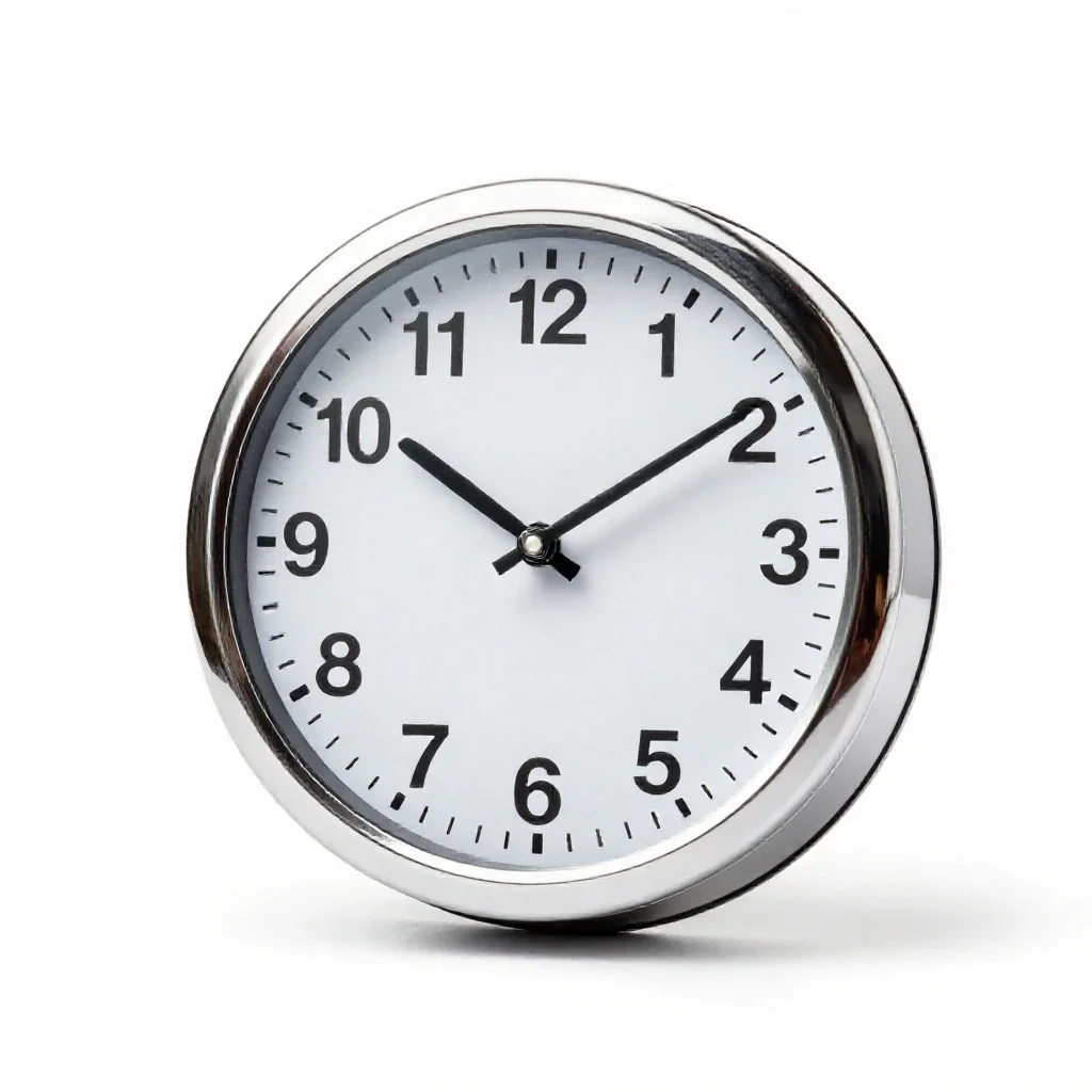Time clock isolated on a white background