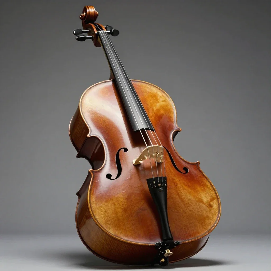 Viola da gamba isolated on a white background