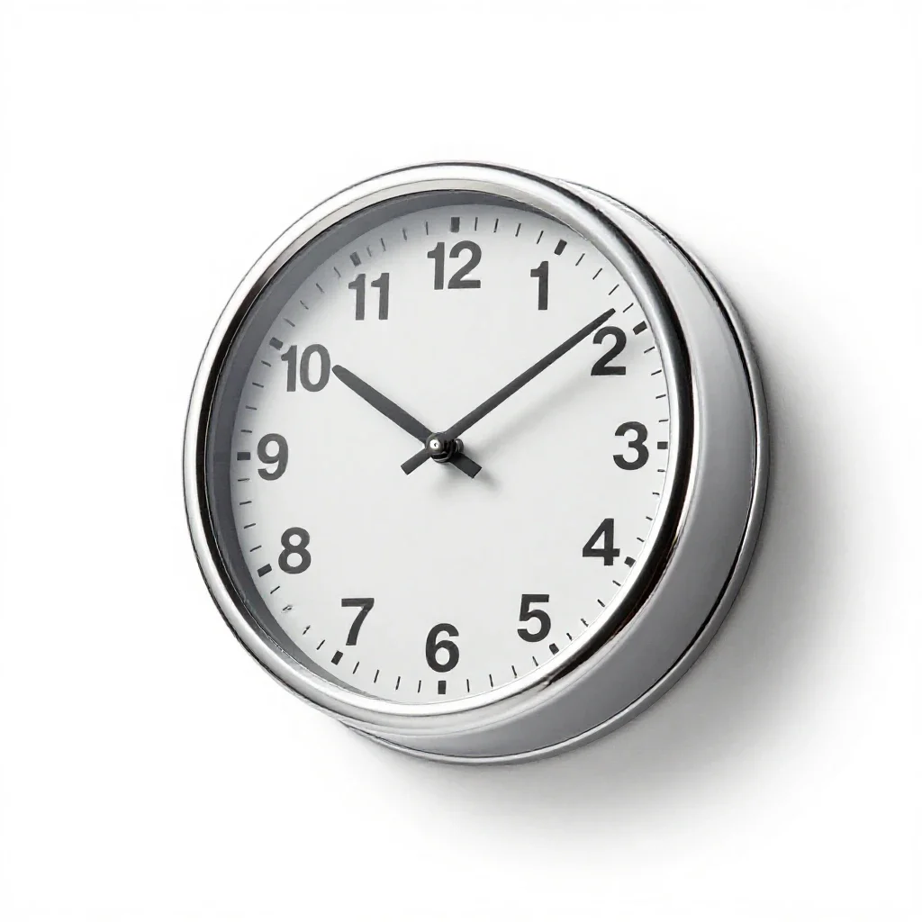 Wall clock isolated on a white background