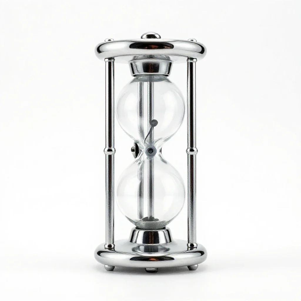 Water clock isolated on a white background