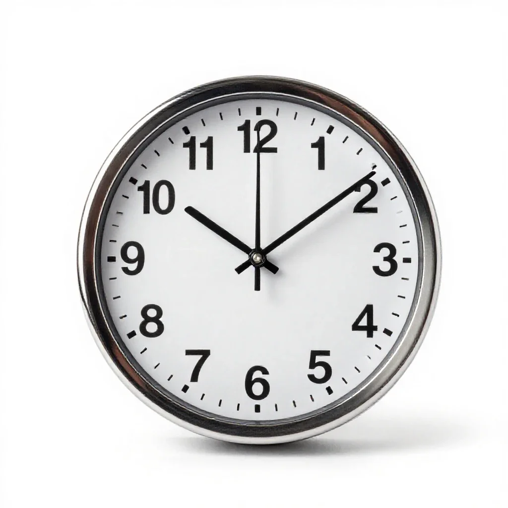 Analog clock isolated on a white background