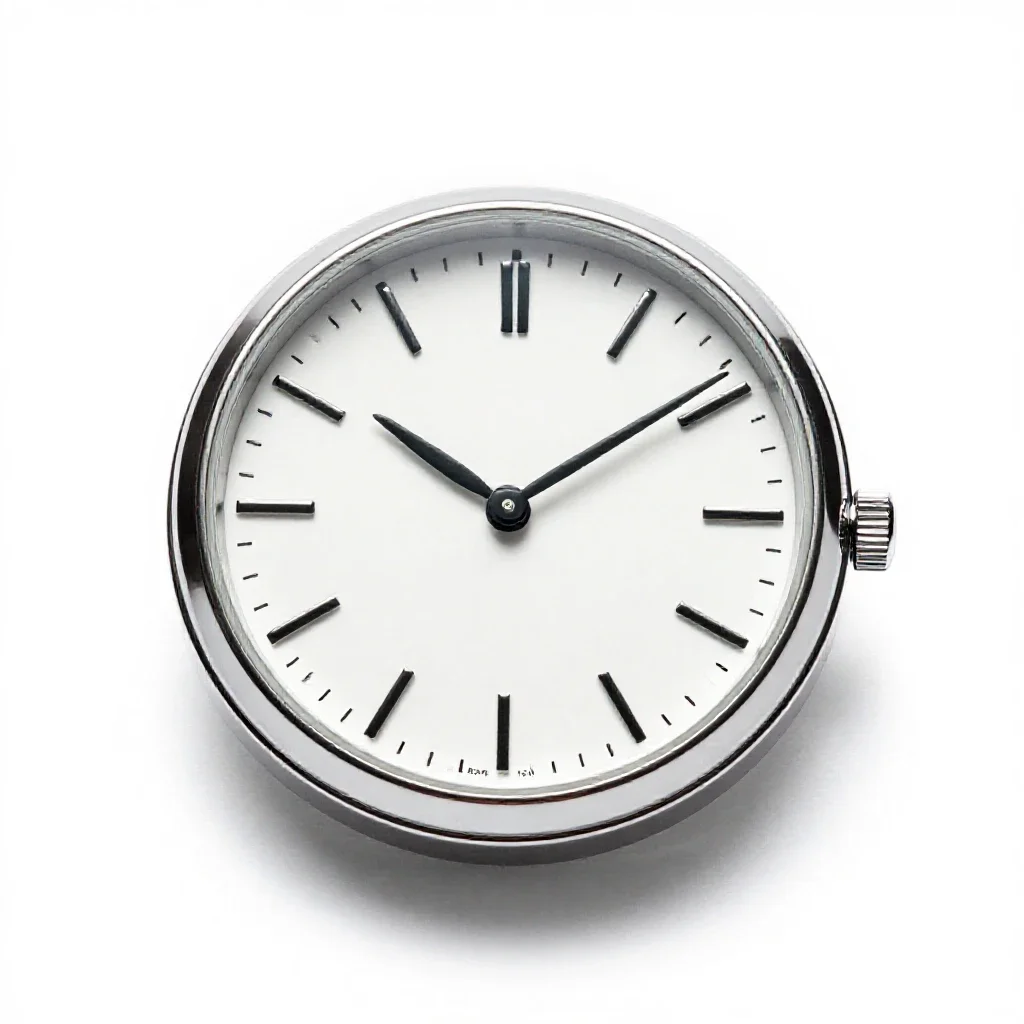 Analog watch isolated on a white background