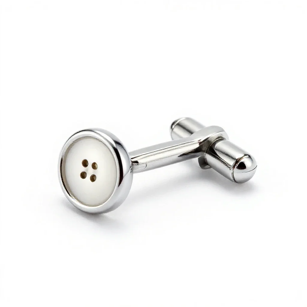 Cufflink isolated on a white background