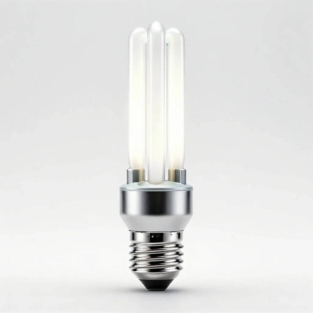 Fluorescent lamp isolated on a white background
