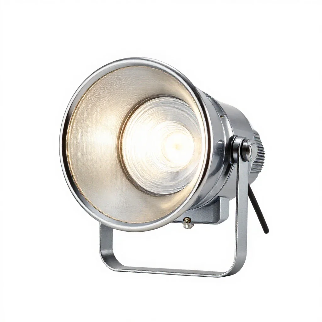 Klieg light isolated on a white background