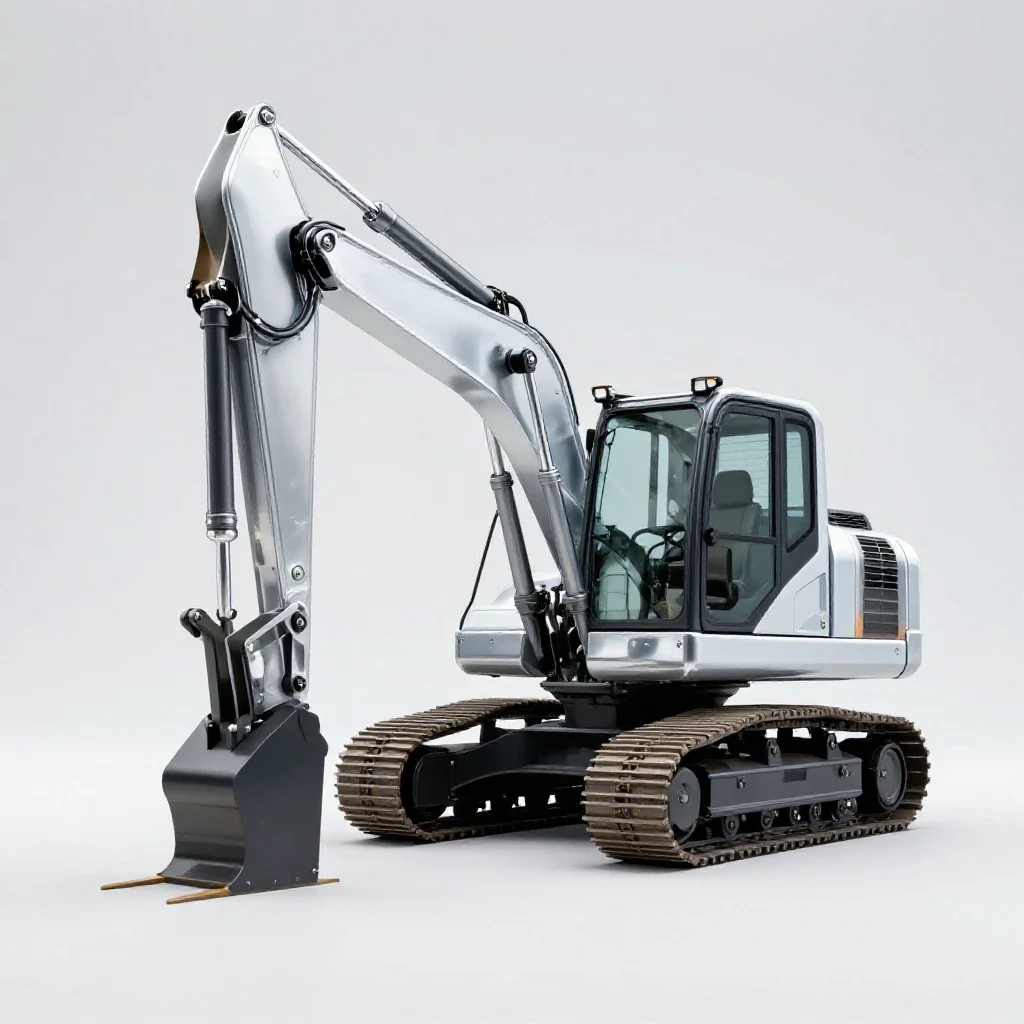 Backhoe isolated on a white background