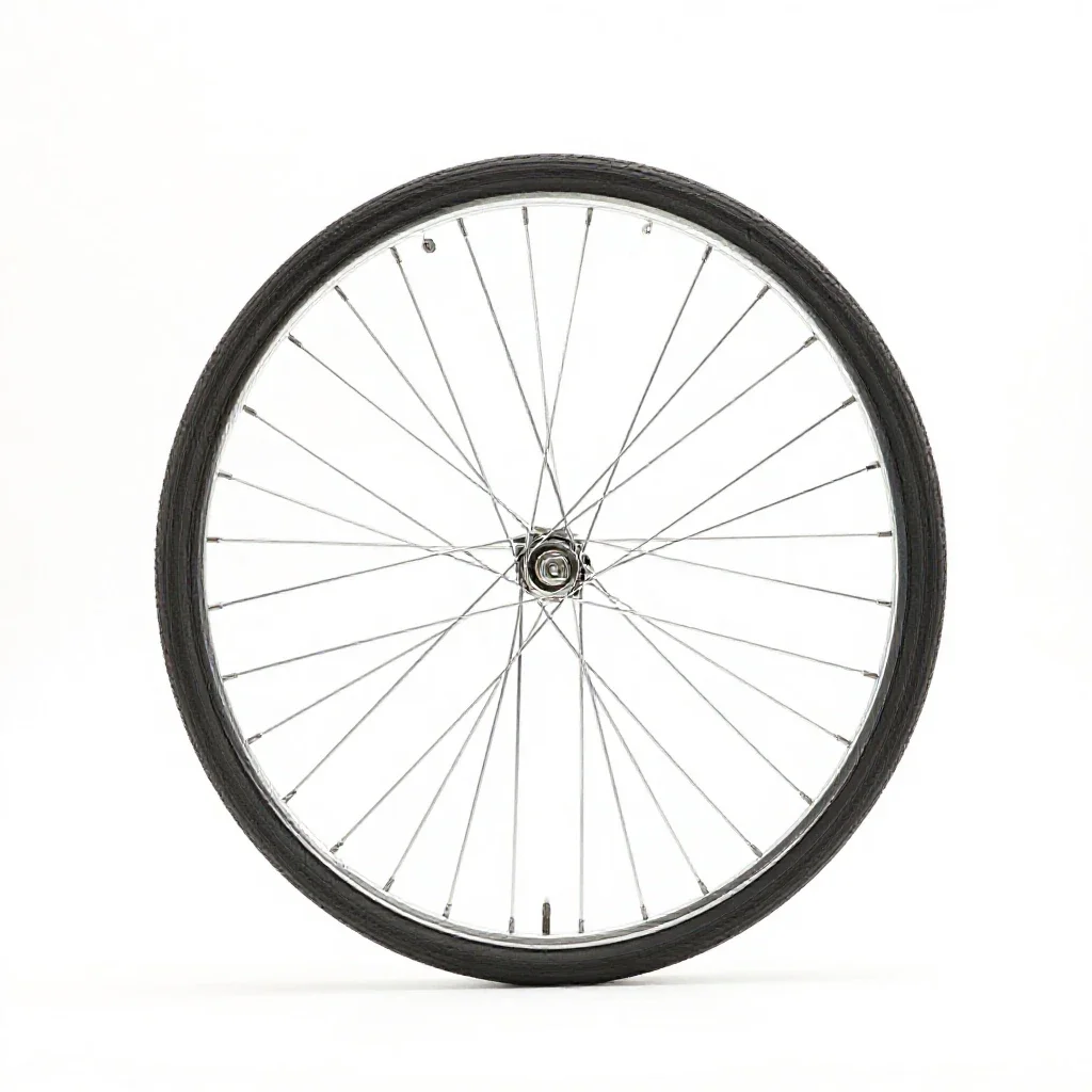 Bicycle wheel isolated on a white background