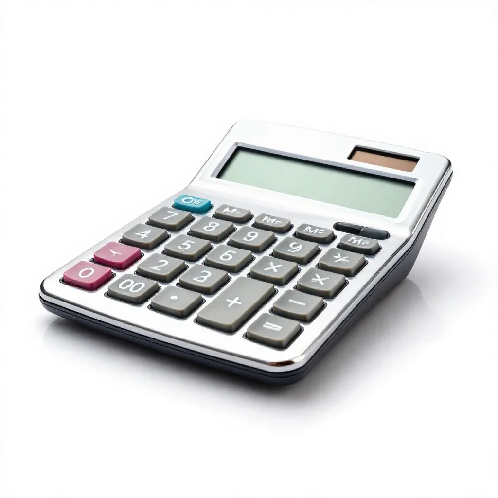 Calculator isolated on a white background