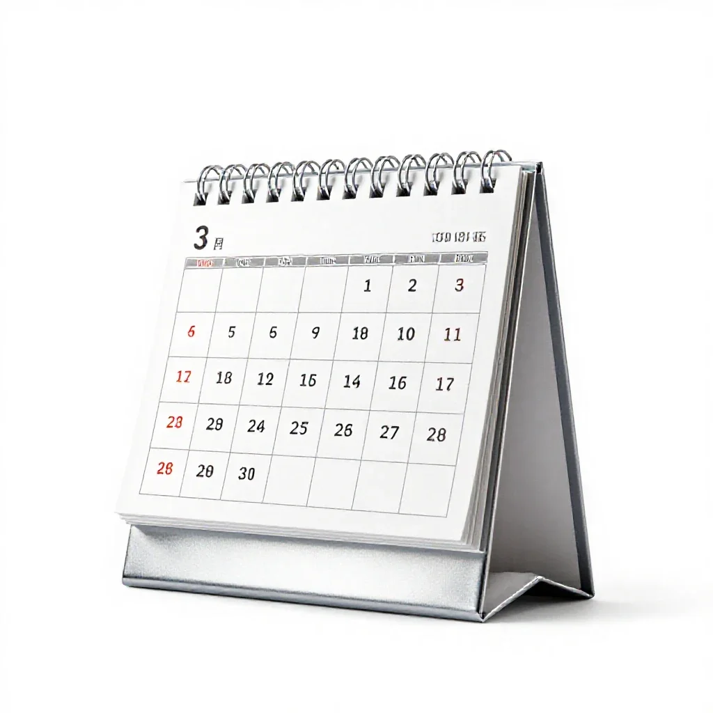 Calender isolated on a white background