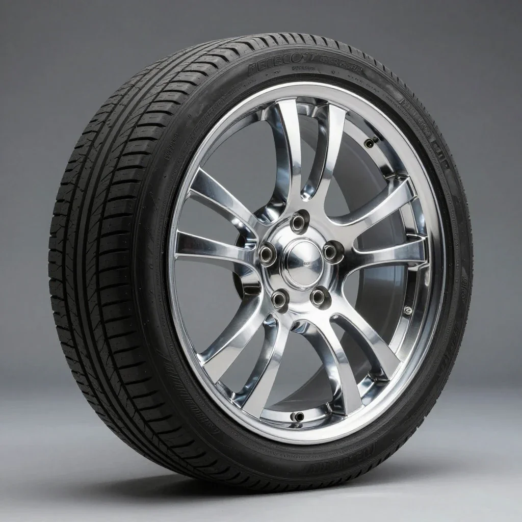 Car wheel isolated on a white background