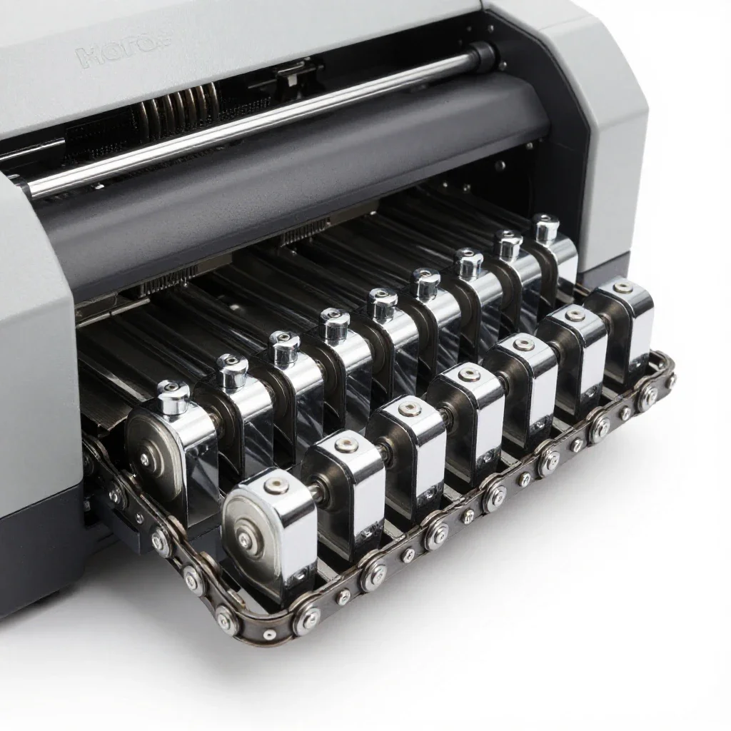 Chain printer isolated on a white background
