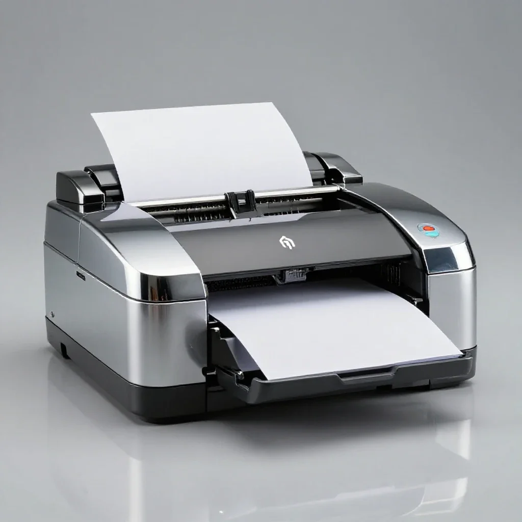 Character printer isolated on a white background