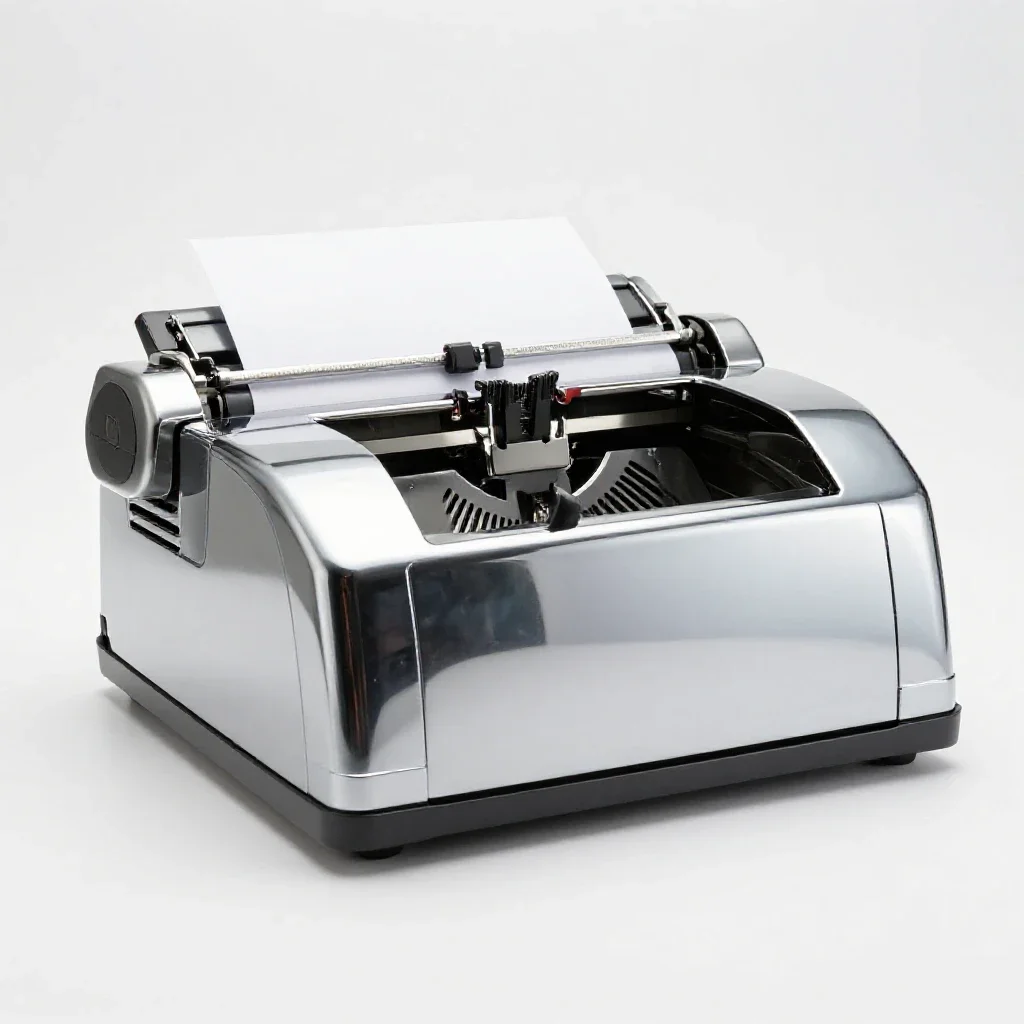 Drum printer isolated on a white background
