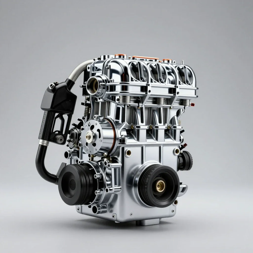 Gasoline engine isolated on a white background