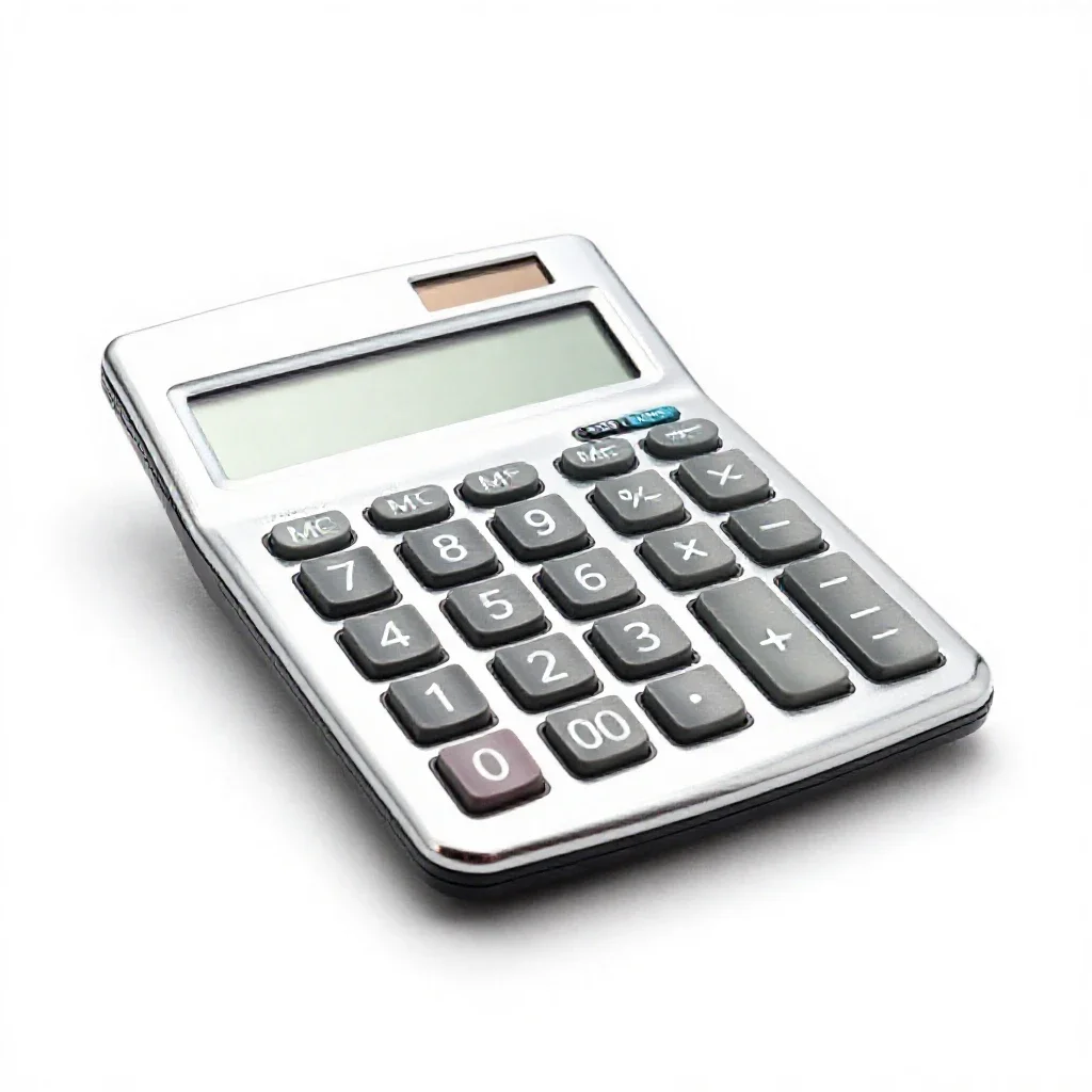 Hand calculator isolated on a white background