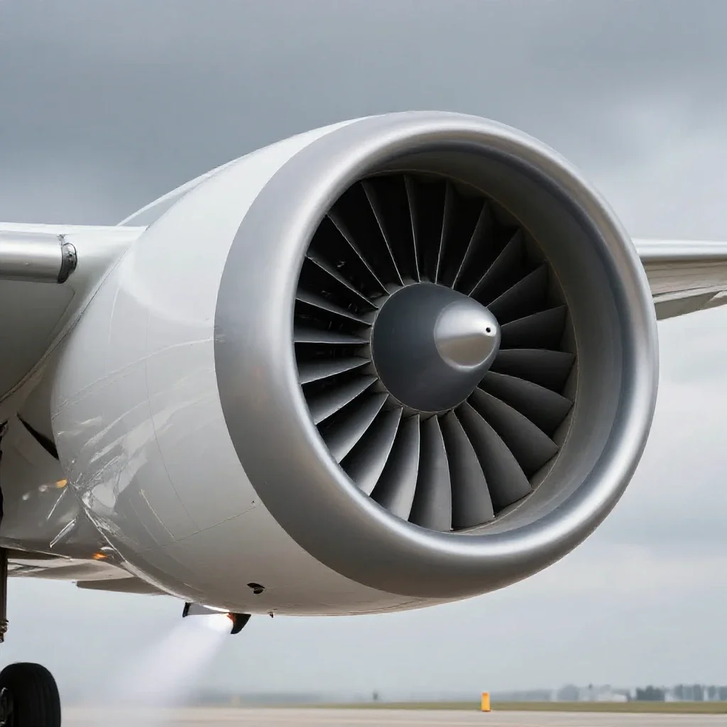 Jet engine isolated on a white background